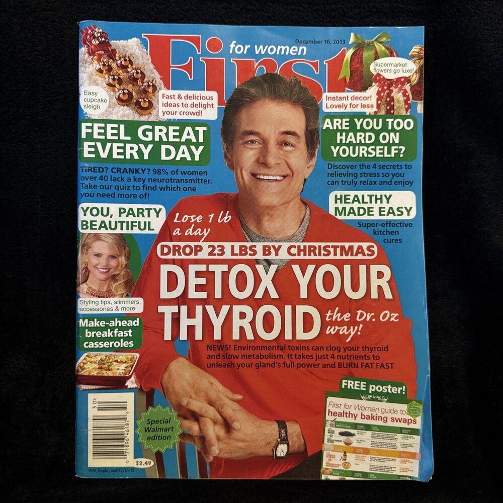 FIRST For Women Magazine Dr. OZ Mehmet December 16 2013 Drop 23 LBS By Christmas